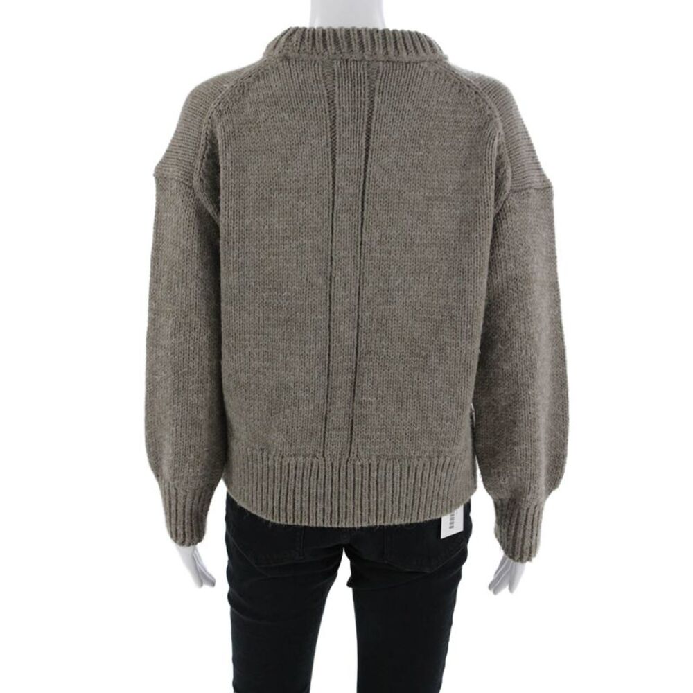 MNG Unisex Pullover Sweater Gray Crew Neck Long Sleeve Size S - Picture 3 of 6